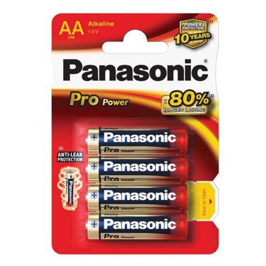 Baterijas Panasonic PRO Power AA/LR06-4BP 1.5V Alkaline