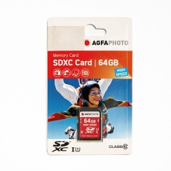 Atmiņas karte SD SDXC Agfa 64GB Class 10 Atmiņas karte SD SDXC Agfa 64GB Class 10