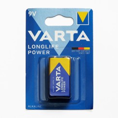 Baterijas Varta 6LR61/9V Longlife Power Alkaline Baterijas Varta 6LR61/9V Longlife Power Alkaline