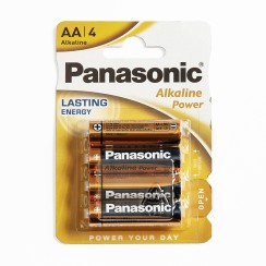Baterijas Panasonic Alkaline Power AA/LR6-4BP 1.5V  Baterijas Panasonic Alkaline Power AA/LR6-4BP 1.5V